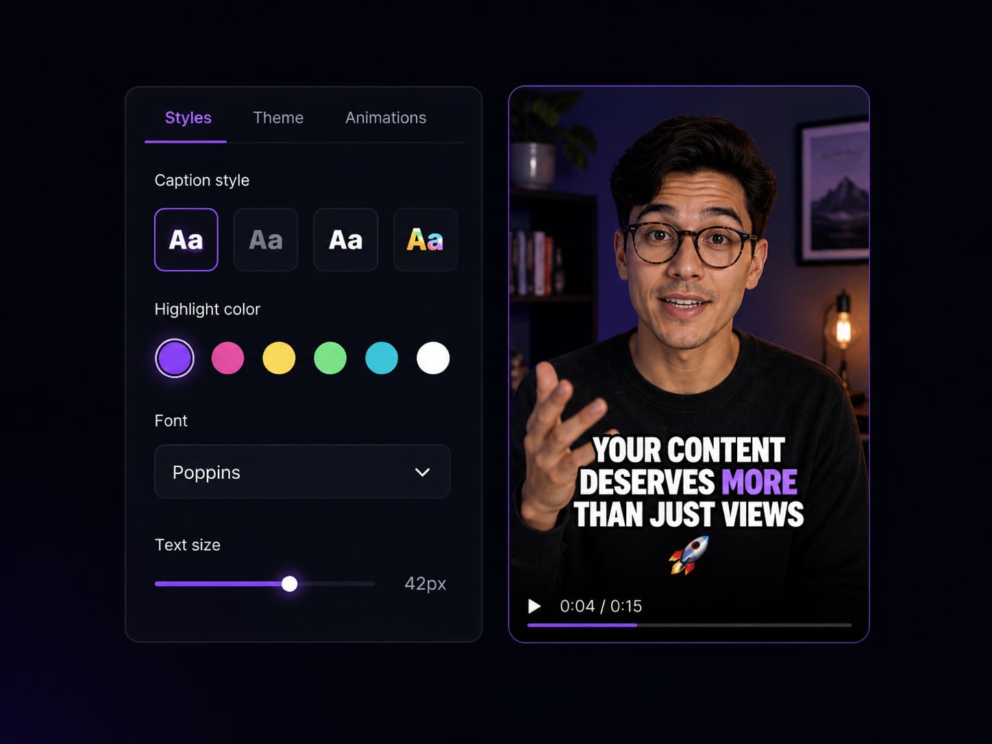 Customize your captions