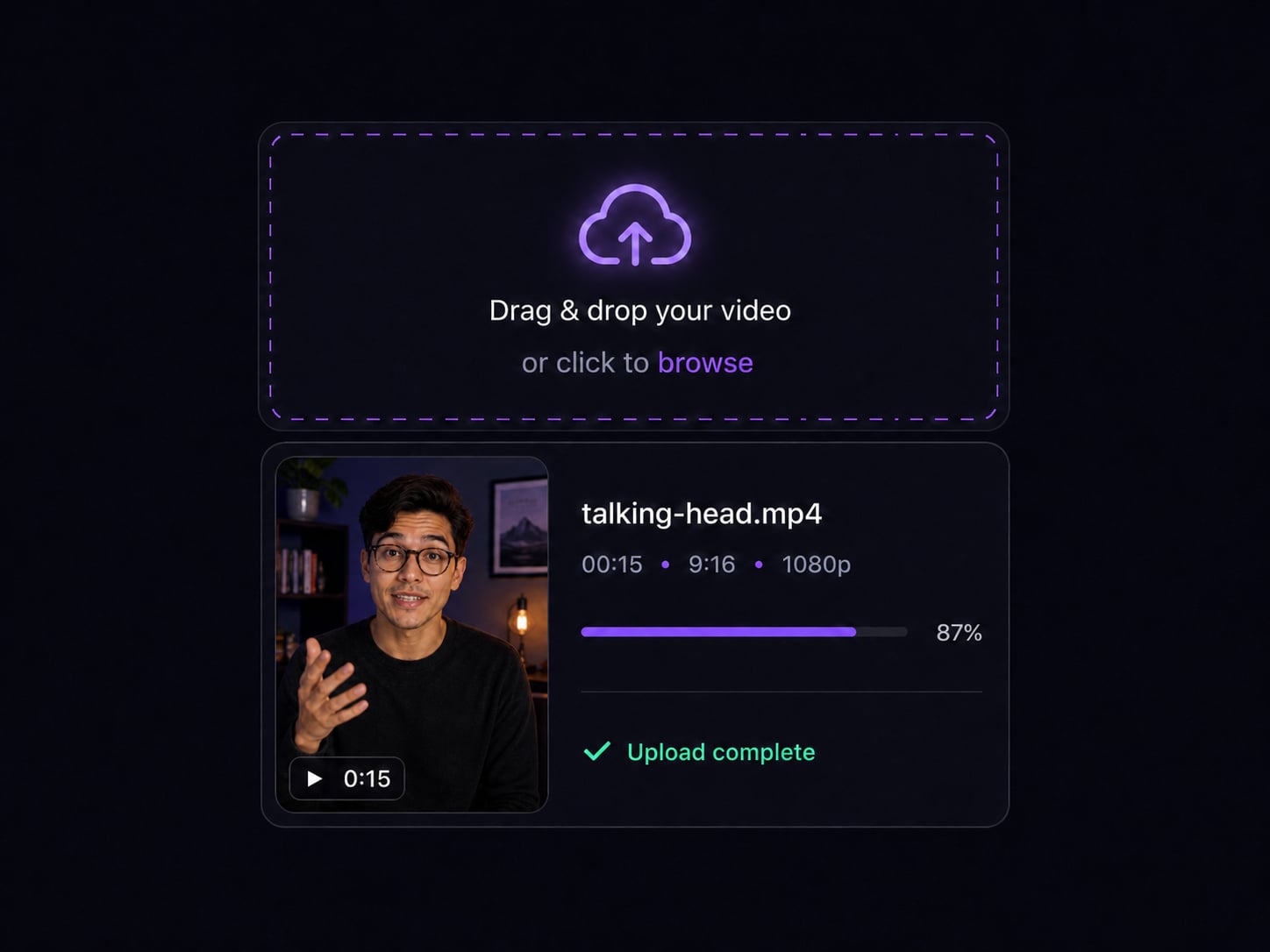 Upload your video